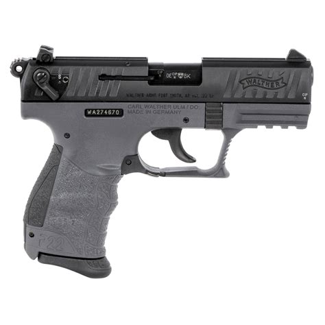 Discount Gun Mart Walther P22 Ca 22 Lr 342in 10rd Tungsten Gray