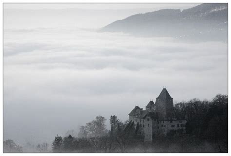 Castle In The Fog Blonay Landscape And Rural Photos Photographic