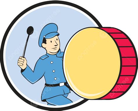 Brass Drum Marching Band Drummer Circle Percussion Marching Band Vector