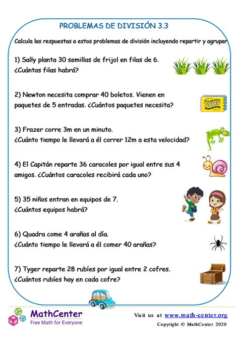 Problemas De Divisiones 5 Primaria