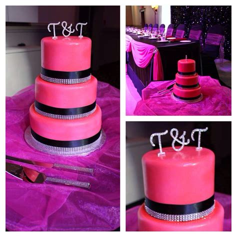 Hot Pink Wedding Cake Pink Wedding Cake Hot Pink Weddings Wedding Cakes