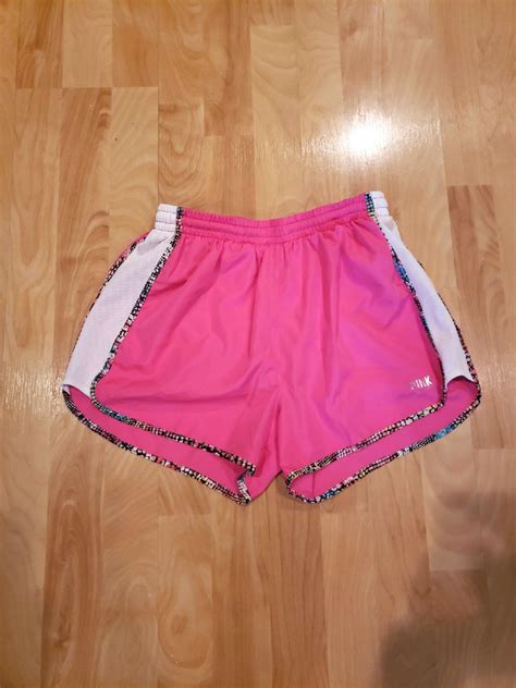 Victoria Secrets Pink Drawstring Lined Athletic Shorts In Excellent