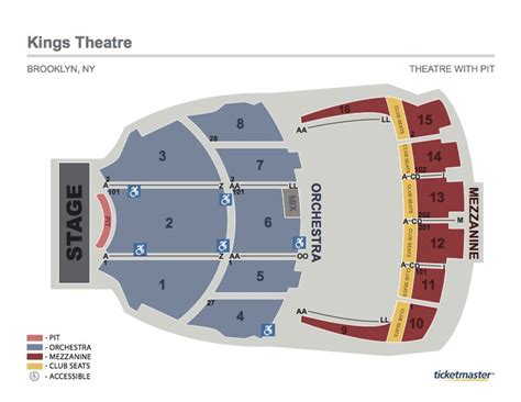 Kings Theatre Seating Chart Theatre In New York