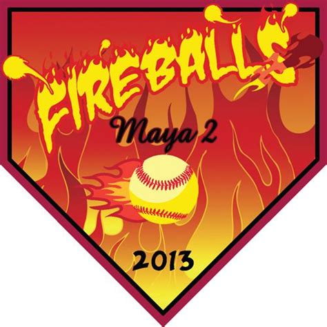 Fireballs Digitally Printed Vinyl Baseball And Little League Sports