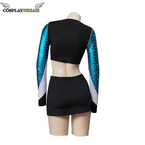 2023 Euphoria Cheerleader Uniform Maddy Outfit Long Sleeve Crop Top With Mini Skirt Set High