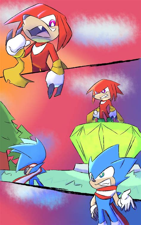 Sonic Vs Knuckles By Mrasombro On Deviantart