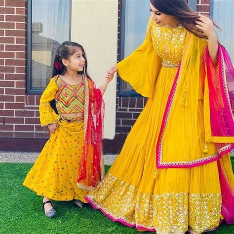 mother daughter combo gharara set for ladies and girl wear etsy