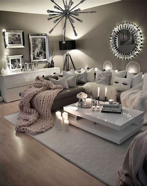 Cozy Grey And White Living Room