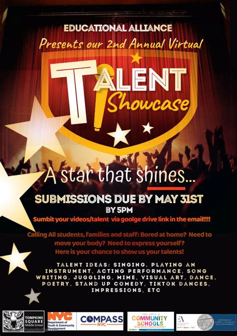 Tsmss Got Talent 2nd Annual Virtual Talent Showcase Submissions Due
