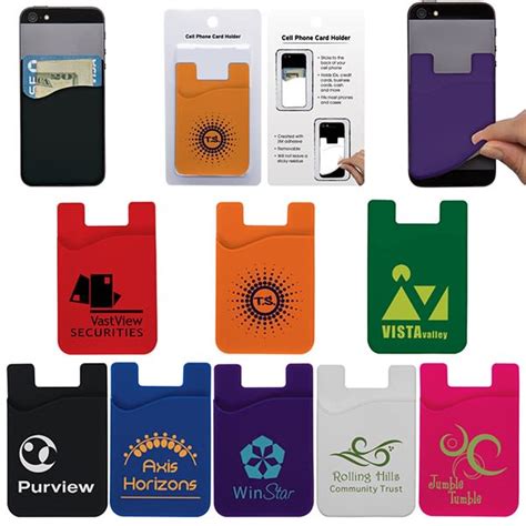 Silicone Cell Phone Wallet With Logo Custom Cell Phone Card Holder