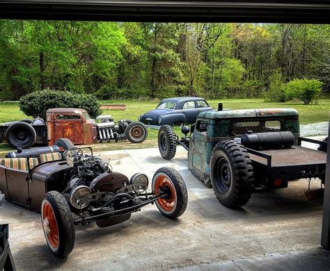 Village Customs Out Front Of The Shop Traditional Hot Rod