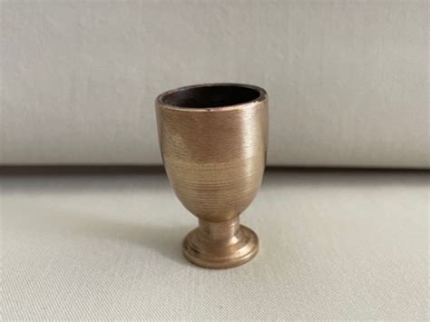 Vintage Miniature Brass Goblet Cup Etsy