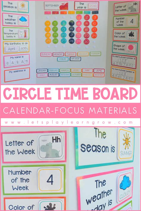 Circle Time Calendar Printable Free