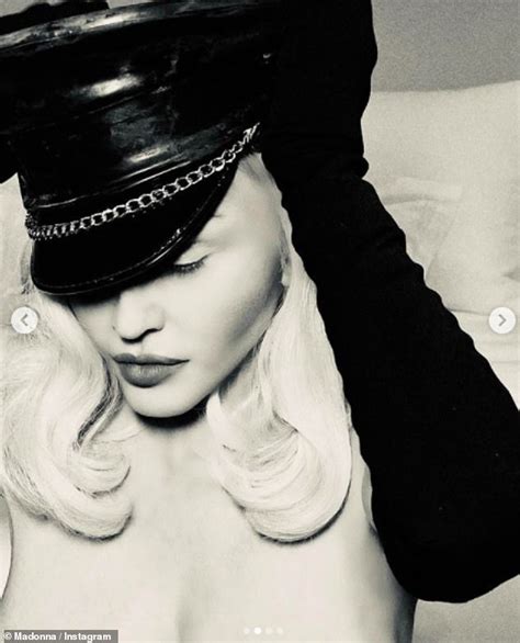 Madonna 63 Shares Topless And Thong Clad Snaps As She Reflects On The Year Daily Mail Online