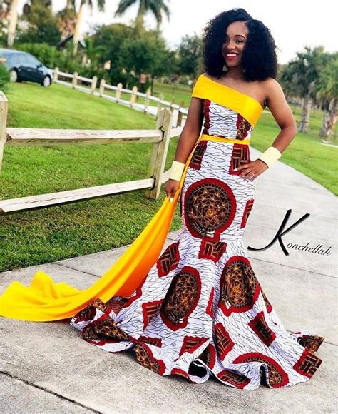 Ankara Long Gown Styles For Wedding African Ankara Dresses African