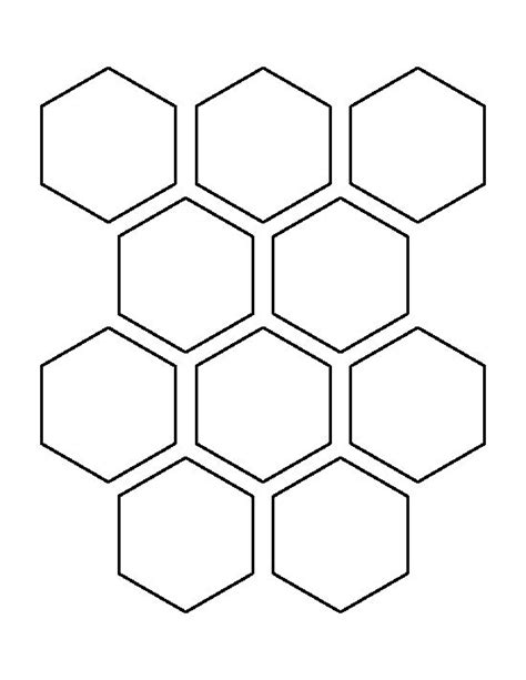 25 Hexagon Pattern Use The Printable Outline For Crafts Creating