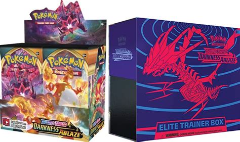 2020 Pokemon Tcg Sword And Shield Darkness Ablaze Booster Box And Elite