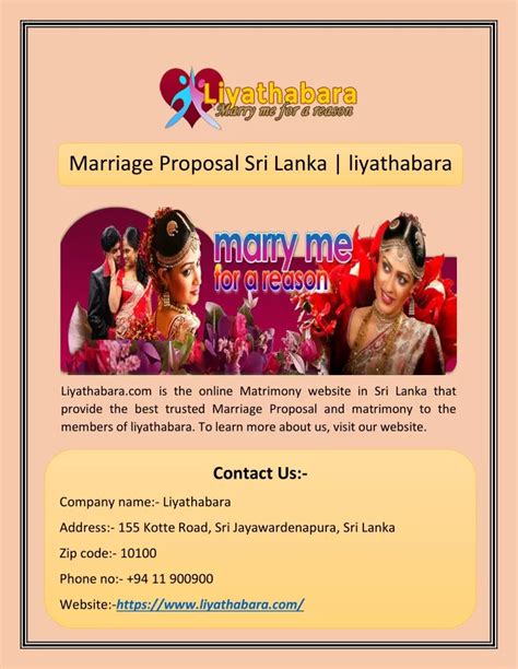 Ppt Marriage Proposal Sri Lanka Liyathabara Powerpoint Presentation