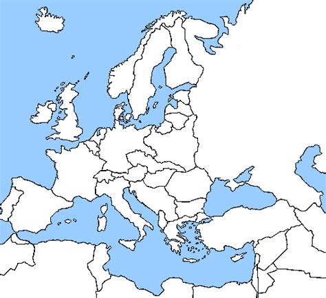 World Map Europe Blank