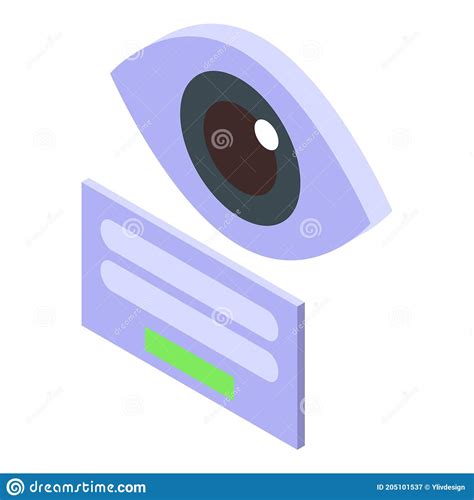 Eye Password Icon Isometric Style Stock Vector Illustration Of
