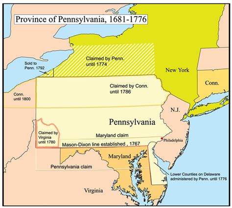 Map Colonial Pennsylvania