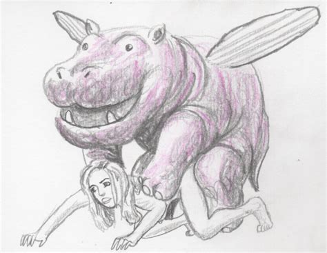 A Pink Hippo With Pickle Wings Having Sex With Emma Watson Rule34