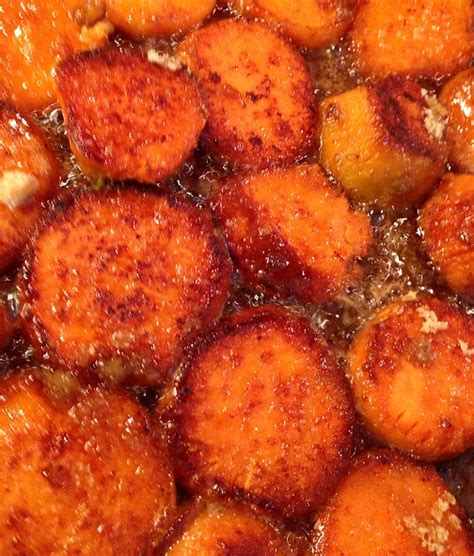 Fried Candied Sweet Potatoes With Caramelized Brown Sugar And Butter