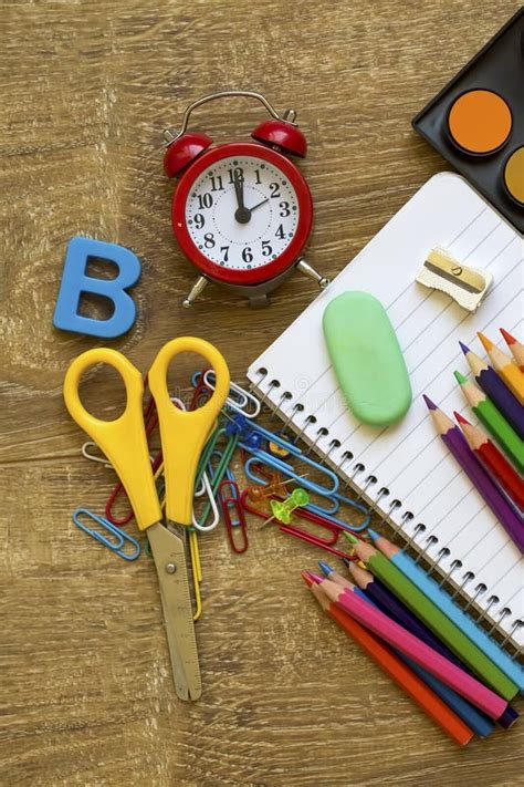 School And Office Equipment Stationery Materials Stock Photo Image