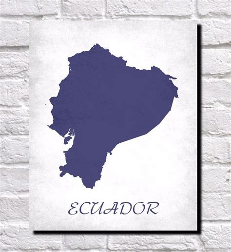 Ecuador Map Wall Maps Custom Map Pigment Ink Solid Pine Map Print