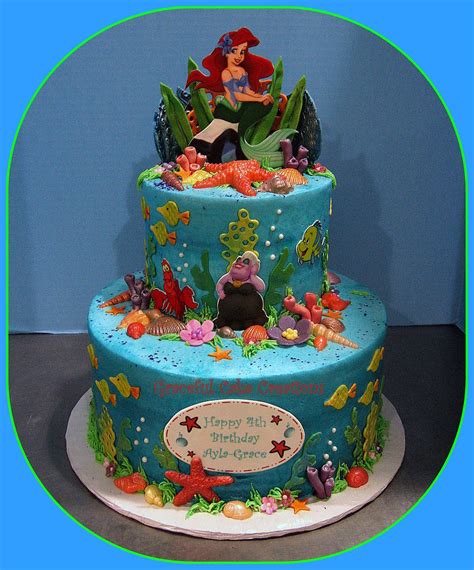 24pcs avenger cake dessert topper card prod with picture cake decoration card cupcake picks mermaid birthday: Ariel Little Mermaid Birthday Cake - a photo on Flickriver