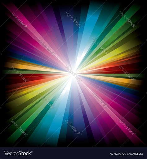 Magic Radial Rainbow Light Royalty Free Vector Image
