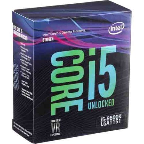 Intel Core Lga 1151 I5 8600k Coffee Lake 6 Core 36 Ghz Turbo Processor