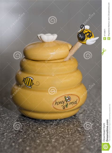 Honey Pot Stock Image Image Of Detail Syrup Portion 47128871