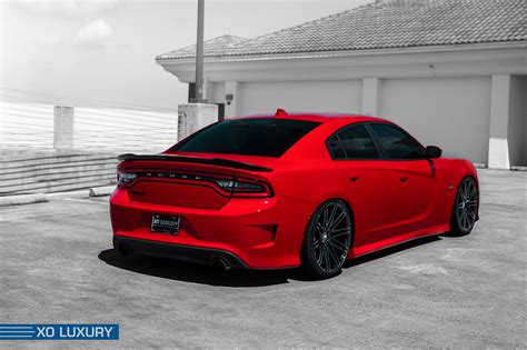 Dodge Charger Red Xo Luxury Milan Wheel Front