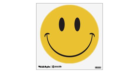 Super Big Smile Happy Face Emoji Wall Decal Zazzle