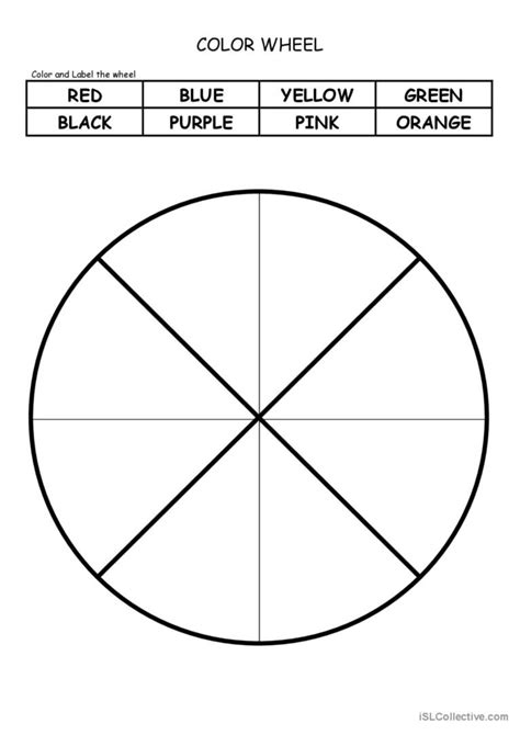 Color Wheel Discussion Starters Spe English Esl Worksheets Pdf And Doc