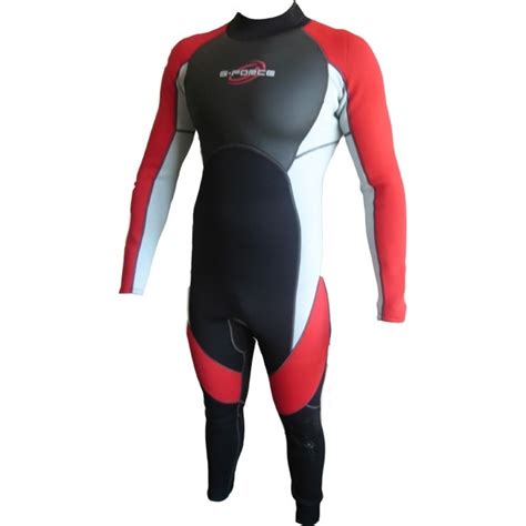 G Force Mens Full 32mm Wetsuit Gf1303 Red Wetsuits 3mm Wetsuits