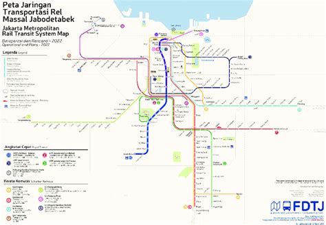 Jakarta Integrated Rail Transit Map MRT Jakarta Phase 1 Blue And