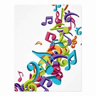Notes Cool Colourful Clip Flyer Colorful Musical