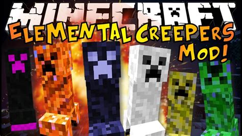 Minecraft Elemental Creepers Mod Crazy New Creepers Mod Showcase