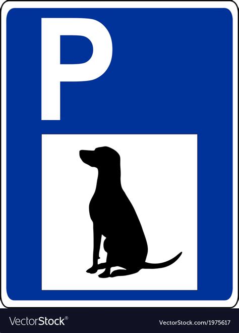 Traffic Sign For Dogs Royalty Free Vector Image