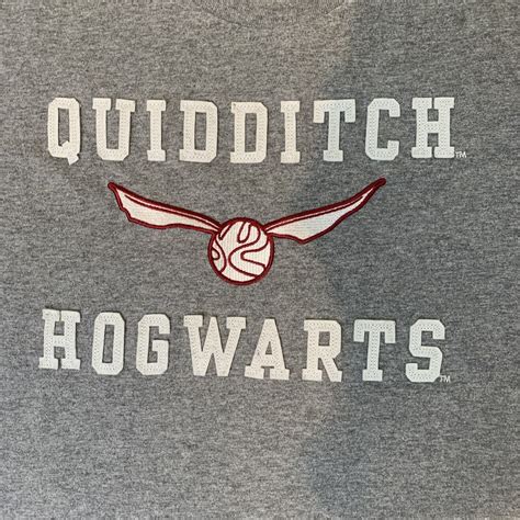 Mens Harry Potter Quidditch Hogwarts T Shirt M Gray S Gem