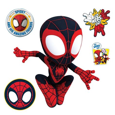 A Spiderman Paper Toy With Stickers On It S Face And Hands In The Air
