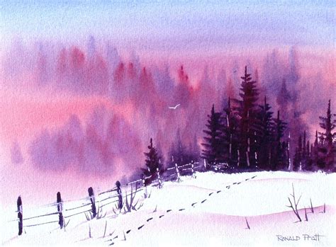 Download Original Winter Glow Winter Watercolor Winter Watercolor