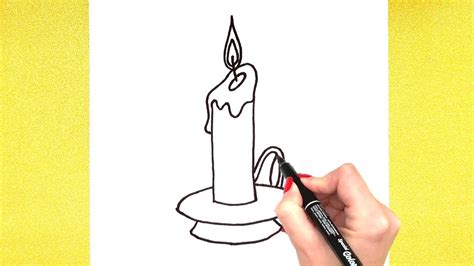 Candle Drawing How To Draw A Candle Simple Step By Step Drawing