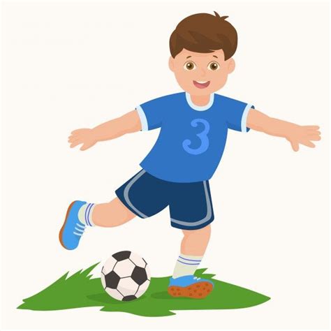 Niño Jugando Futbol Vector Premium Premium Vector Freepik Vector