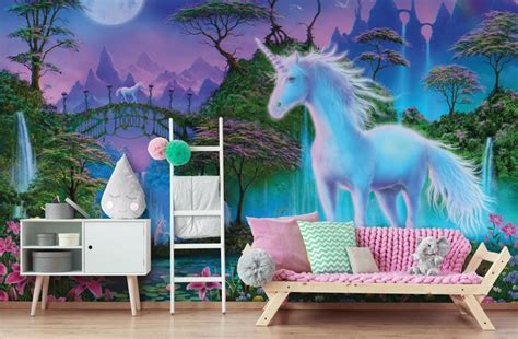 Unicorn Themed Bedroom Ideas Enchanted Unicorn Giant Wall Decals