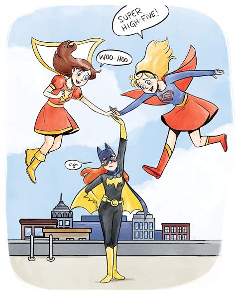 Batgirl Supergirl And Mary Marvel By Courtney Godbey