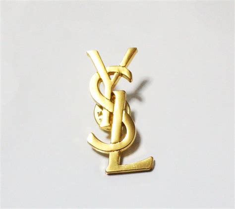 Sale Ysl Yves Saint Laurent Gold Pin Brooch 15