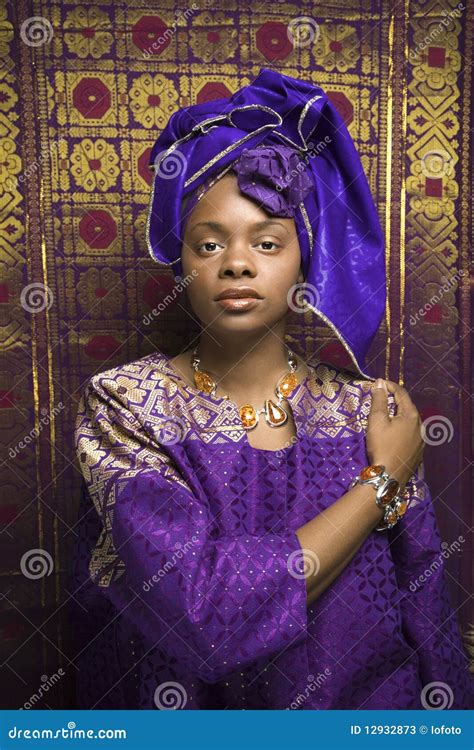 Young African American Woman In Traditional Africa Stock Image Image